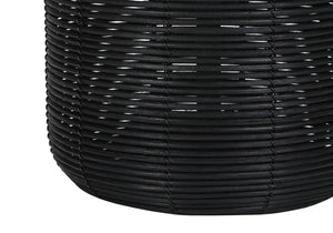 Monarch Specialties Lighting, 23"H, Table Lamp, Black Rattan, Ivory / Cream Shade, Modern Black,Ivory, Ivory Rattan,Metal I 9734