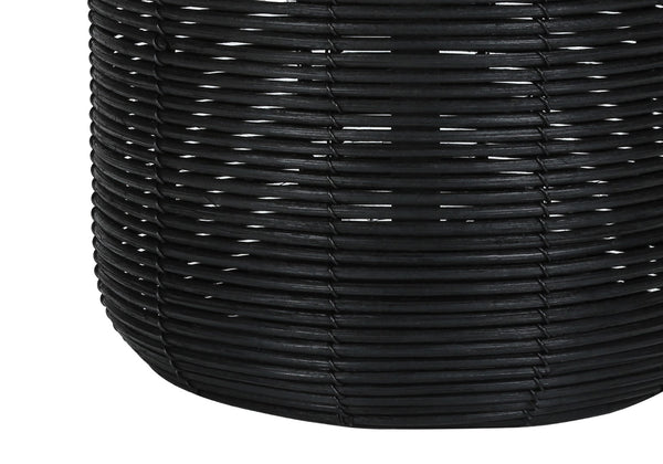 Monarch Specialties Lighting, 23"H, Table Lamp, Black Rattan, Ivory / Cream Shade, Modern Black,Ivory, Ivory Rattan,Metal I 9734