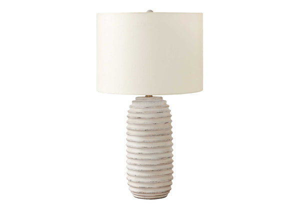 Monarch Specialties Lighting, 28"H, Table Lamp, Cream Resin, Ivory / Cream Shade, Transitional Cream,Ivory, Ivory Polyresin,Metal I 9742