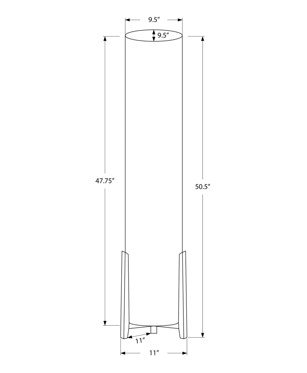 Monarch Specialties Lighting, 50"H, Floor Lamp, Brown Wood Look, Ivory / Cream Shade, Contemporary Brown,Ivory, Ivory Wood,Linen,Metal,Polyester I 9755