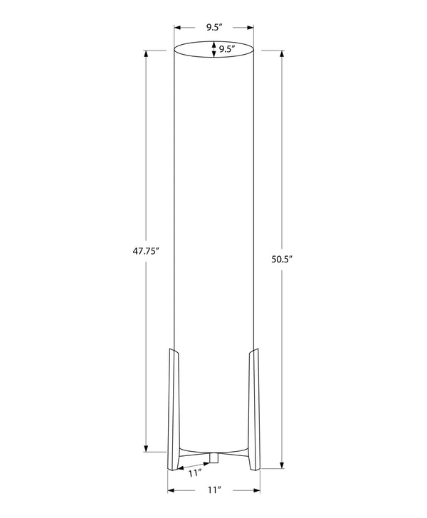 Monarch Specialties Lighting, 50"H, Floor Lamp, Brown Wood Look, Ivory / Cream Shade, Contemporary Brown,Ivory, Ivory Wood,Linen,Metal,Polyester I 9755