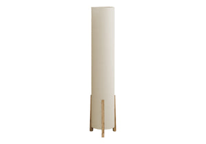 Monarch Specialties Lighting, 50"H, Floor Lamp, Brown Wood Look, Ivory / Cream Shade, Contemporary Brown,Ivory, Ivory Wood,Linen,Metal,Polyester I 9755
