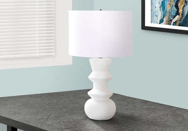 Monarch Specialties Lighting, 26"H, Table Lamp, Cream Ceramic, Ivory / Cream Shade, Contemporary Cream,Ivory, Ivory Ceramic,Metal,Polyester I 9762
