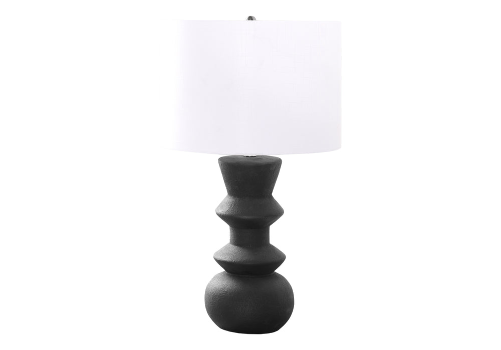 Monarch Specialties Lighting, 26"H, Table Lamp, Black Ceramic, Ivory / Cream Shade, Contemporary Black,Ivory, Ivory Ceramic,Metal,Polyester I 9763