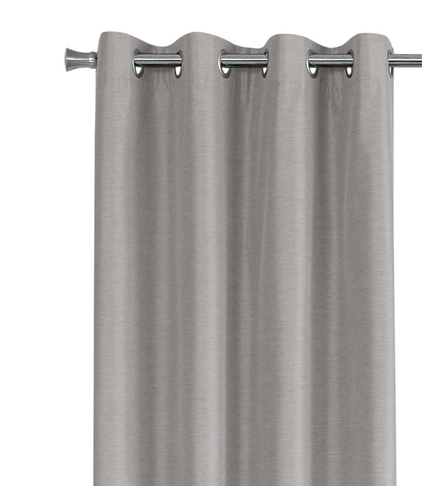Monarch Specialties Curtain Panel, 2pcs Set, 54"W X 84"L, 100% Blackout, Grommet, Living Room, Bedroom, Kitchen, Grey Thermal Insulation Polyester, Contemporary, Modern Silver Polyester I 9835