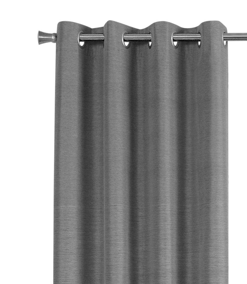 Monarch Specialties Curtain Panel, 2pcs Set, 54"W X 84"L, 100% Blackout, Grommet, Living Room, Bedroom, Kitchen, Grey Thermal Insulation Polyester, Contemporary, Modern Grey Polyester I 9841