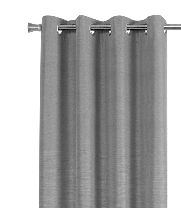 Monarch Specialties Curtain Panel, 2pcs Set, 54"W X 95"L, 100% Blackout, Grommet, Living Room, Bedroom, Kitchen, Grey Thermal Insulation Polyester, Contemporary, Modern Grey Polyester I 9842