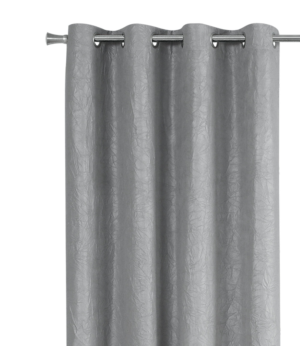 Monarch Specialties Curtain Panel, 2pcs Set, 54"W X 95"L, Room Darkening, Grommet, Living Room, Bedroom, Kitchen, Grey Micro Suede, Contemporary, Modern Silver Polyester I 9845