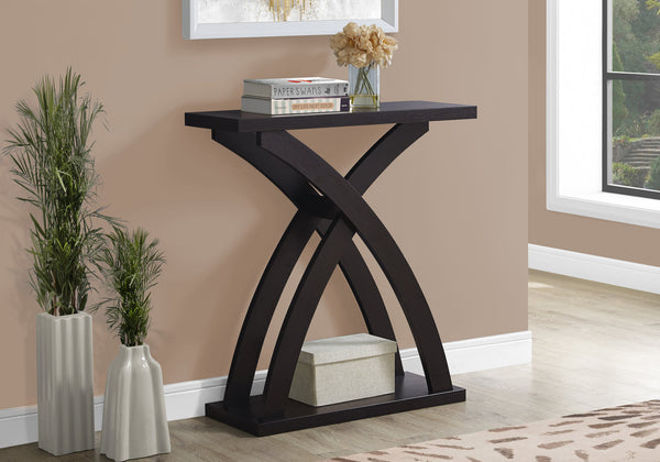 Monarch Specialties Accent Table - Contemporary Dark Espresso Console for Entryway & Living Room - Compact & Stylish Storage Default Title  