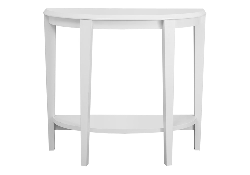Monarch Specialties Accent Table - Contemporary Console for Living Room & Entryway with Bold Design and Space-Saving Style WHITE 36 L x 11.75 W x 32.5 H 