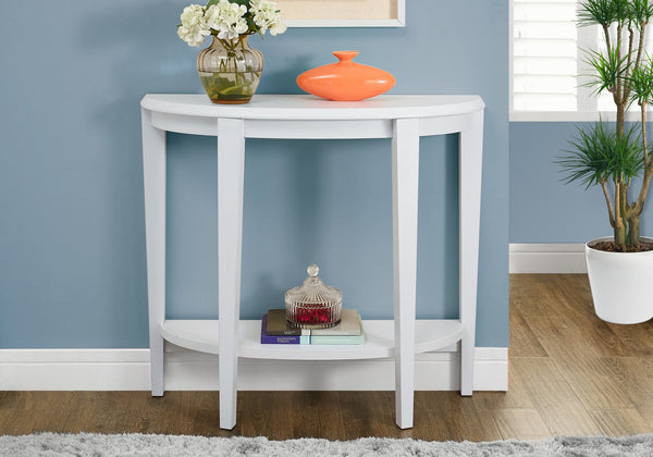 Monarch Specialties Accent Table - Contemporary Console for Living Room & Entryway with Bold Design and Space-Saving Style WHITE 36 L x 11.75 W x 32.5 H 