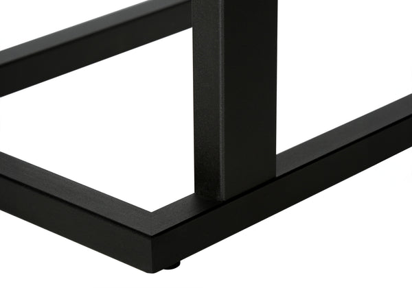 Monarch Specialties Accent Table - Stylish 2-Tier Design with Open Metal Shelf for Functional Storage in Living Room Spaces GREY,BLACK 19.25 L x 9.5 W x 25 H I 2858