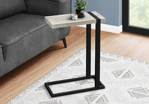 Monarch Specialties Accent Table - Stylish 2-Tier Design with Open Metal Shelf for Functional Storage in Living Room Spaces GREY,BLACK 19.25 L x 9.5 W x 25 H I 2858