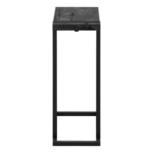 Monarch Specialties Accent Table - Stylish 2-Tier Design with Open Metal Shelf for Functional Storage in Living Room Spaces BLACK 19.25 L x 9.5 W x 25 H I 2863