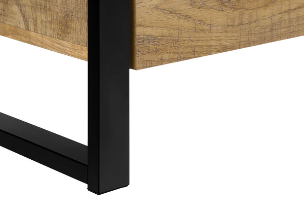 Tv Stand 72 Inch Mango Wood Look Media Console with Drawers Open Shelf Modern