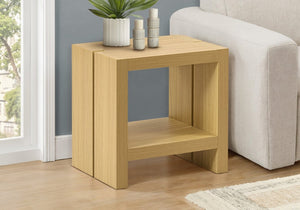 Monarch Specialties Accent Table Two Tier Natural Oak Laminate End for Living Room or Bedroom I 2887