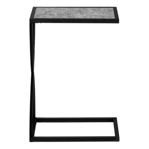 Monarch Specialties Accent Table - Stylish 2-Tier Design with Open Metal Shelf for Functional Storage in Living Room Spaces GREY 10.25 L x 18.25 W x 25.25 H I 3305