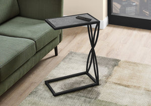 Monarch Specialties Accent Table - Stylish 2-Tier Design with Open Metal Shelf for Functional Storage in Living Room Spaces GREY 10.25 L x 18.25 W x 25.25 H I 3305