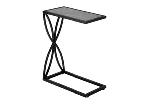 Monarch Specialties Accent Table - Stylish 2-Tier Design with Open Metal Shelf for Functional Storage in Living Room Spaces GREY 10.25 L x 18.25 W x 25.25 H I 3305
