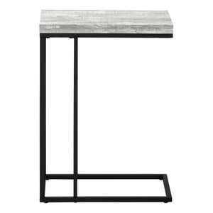 Monarch Specialties Accent Table, C-Shaped Side Table for Living Room or Bedroom, Modern Design for Small Spaces GREY 10.25 L x 18.25 W x 25.25 H 