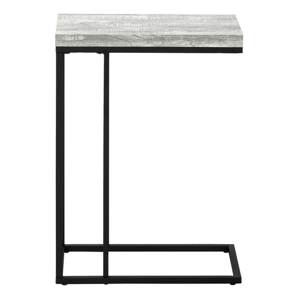 Monarch Specialties Accent Table, C-Shaped Side Table for Living Room or Bedroom, Modern Design for Small Spaces GREY 10.25 L x 18.25 W x 25.25 H 