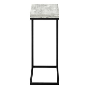Monarch Specialties Accent Table, C-Shaped Side Table for Living Room or Bedroom, Modern Design for Small Spaces GREY 10.25 L x 18.25 W x 25.25 H 