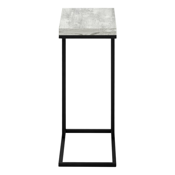 Monarch Specialties Accent Table, C-Shaped Side Table for Living Room or Bedroom, Modern Design for Small Spaces GREY 10.25 L x 18.25 W x 25.25 H 