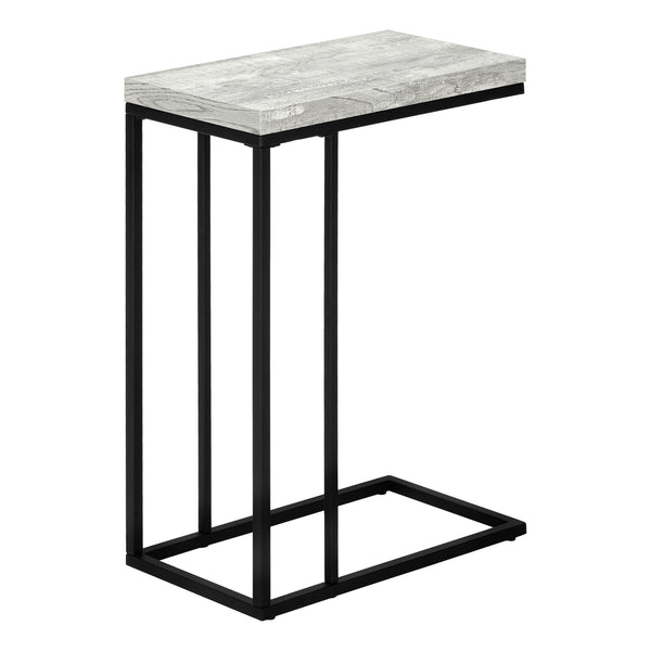 Monarch Specialties Accent Table, C-Shaped Side Table for Living Room or Bedroom, Modern Design for Small Spaces GREY 10.25 L x 18.25 W x 25.25 H 
