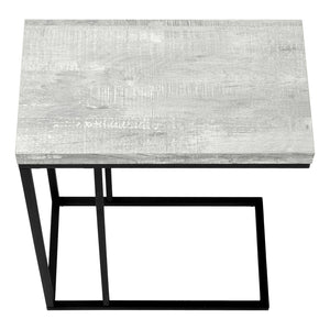 Monarch Specialties Accent Table, C-Shaped Side Table for Living Room or Bedroom, Modern Design for Small Spaces GREY 10.25 L x 18.25 W x 25.25 H 