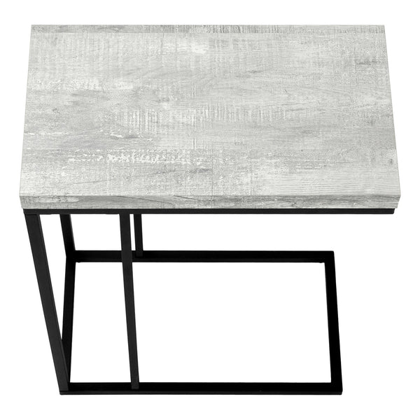 Monarch Specialties Accent Table, C-Shaped Side Table for Living Room or Bedroom, Modern Design for Small Spaces GREY 10.25 L x 18.25 W x 25.25 H 