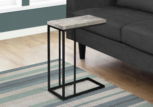 Monarch Specialties Accent Table, C-Shaped Side Table for Living Room or Bedroom, Modern Design for Small Spaces GREY 10.25 L x 18.25 W x 25.25 H 
