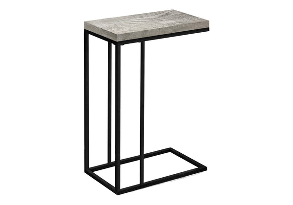 Monarch Specialties Accent Table, C-Shaped Side Table for Living Room or Bedroom, Modern Design for Small Spaces GREY 10.25 L x 18.25 W x 25.25 H 