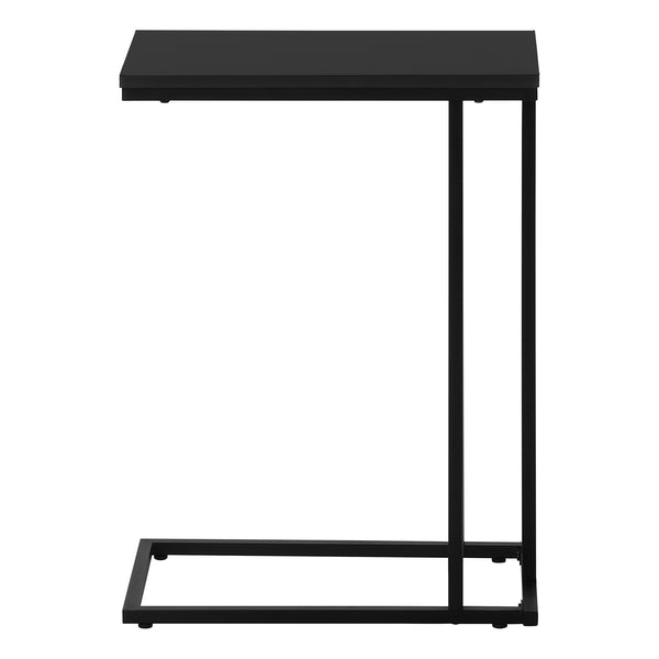 Monarch Specialties Accent Table, C-Shaped Side Table for Living Room or Bedroom, Modern Design for Small Spaces BLACK 10.25 L x 18.5 W x 25.25 H 