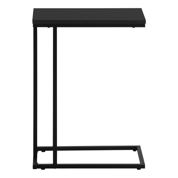 Monarch Specialties Accent Table, C-Shaped Side Table for Living Room or Bedroom, Modern Design for Small Spaces BLACK 10.25 L x 18.5 W x 25.25 H 