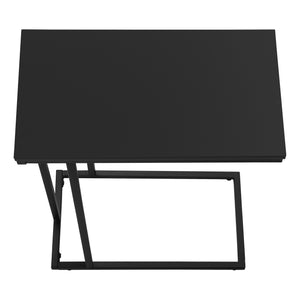 Monarch Specialties Accent Table, C-Shaped Side Table for Living Room or Bedroom, Modern Design for Small Spaces BLACK 10.25 L x 18.5 W x 25.25 H 