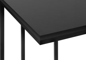 Monarch Specialties Accent Table, C-Shaped Side Table for Living Room or Bedroom, Modern Design for Small Spaces BLACK 10.25 L x 18.5 W x 25.25 H 