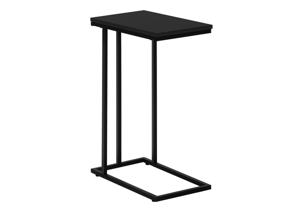 Monarch Specialties Accent Table, C-Shaped Side Table for Living Room or Bedroom, Modern Design for Small Spaces BLACK 10.25 L x 18.5 W x 25.25 H 