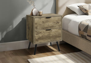 Monarch Specialties Accent Table - Chic Modern Design with Storage Drawers for Living Room or Bedroom - Easy Assembly BROWN,BLACK 19 L x 15.75 W x 24 H 