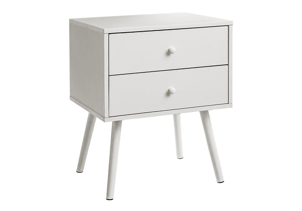 Monarch Specialties Accent Table - Modern Chic Design with Storage Drawers, Perfect for Bedrooms and Living Rooms! WHITE 19 L x 15.75 W x 24 H 