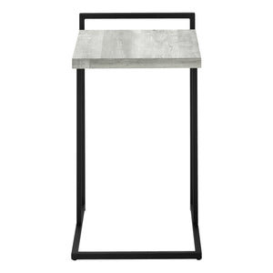 Monarch Specialties Accent Table - Stylish 2-Tier Design with Open Metal Shelf for Functional Storage in Living Room Spaces GREY 16 L x 18.25 W x 26.5 H I 3631