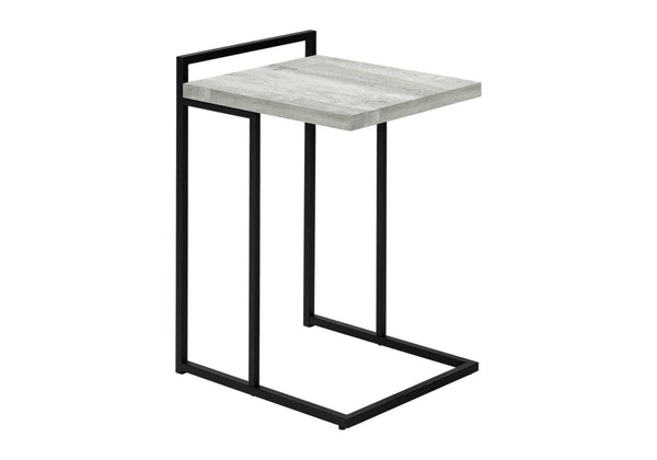 Monarch Specialties Accent Table - Stylish 2-Tier Design with Open Metal Shelf for Functional Storage in Living Room Spaces GREY 16 L x 18.25 W x 26.5 H I 3631