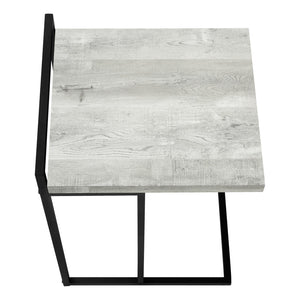 Monarch Specialties Accent Table - Stylish 2-Tier Design with Open Metal Shelf for Functional Storage in Living Room Spaces GREY 16 L x 18.25 W x 26.5 H I 3631