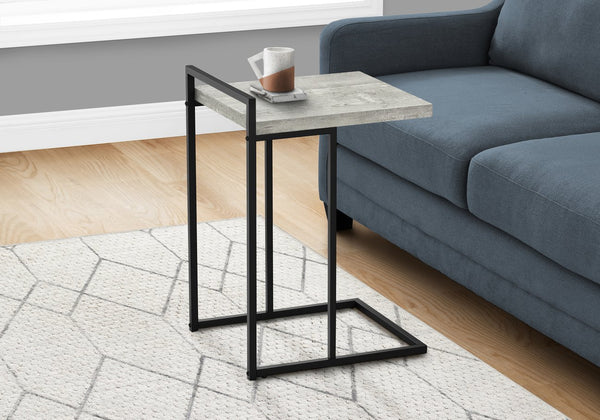 Monarch Specialties Accent Table - Stylish 2-Tier Design with Open Metal Shelf for Functional Storage in Living Room Spaces GREY 16 L x 18.25 W x 26.5 H I 3631