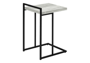 Monarch Specialties Accent Table - Stylish 2-Tier Design with Open Metal Shelf for Functional Storage in Living Room Spaces GREY 16 L x 18.25 W x 26.5 H I 3631