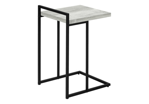 Monarch Specialties Accent Table - Stylish 2-Tier Design with Open Metal Shelf for Functional Storage in Living Room Spaces GREY 16 L x 18.25 W x 26.5 H I 3631
