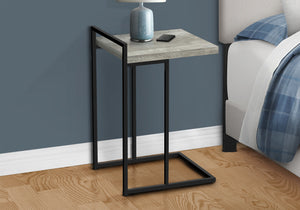 Monarch Specialties Accent Table - Stylish 2-Tier Design with Open Metal Shelf for Functional Storage in Living Room Spaces GREY 16 L x 18.25 W x 26.5 H I 3631
