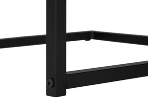 Monarch Specialties Accent Table - Stylish 2-Tier Design with Open Metal Shelf for Functional Storage in Living Room Spaces BLACK 16 L x 18.25 W x 26.5 H I 3633