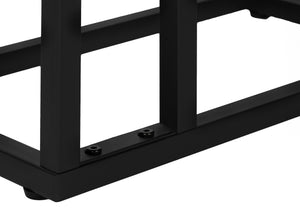 Monarch Specialties Accent Table - Stylish 2-Tier Design with Open Metal Shelf for Functional Storage in Living Room Spaces GREY 18.25 L x 10.25 W x 25.25 H I 3671