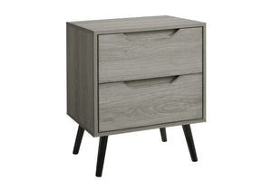 Monarch Specialties Accent Table - Stylish Mid-Century Modern Side Table with Storage Drawers for Living Room or Bedroom TAUPE,BLACK 19 L x 15.75 W x 24 H 