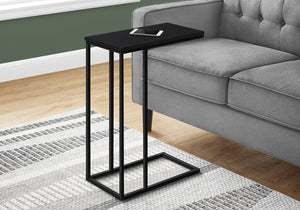 Monarch Specialties Accent Table - Stylish 2-Tier Design with Open Metal Shelf for Functional Storage in Living Room Spaces BLACK 15.75 L x 9.45 W x 24 H I 3761